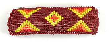 Authentic Native American hand beaded Barrette with French clip by Pine Ridge Lakota artisan