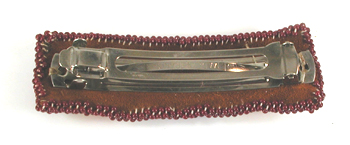 Authentic Native American hand beaded Barrette with French clip by Pine Ridge Lakota artisan