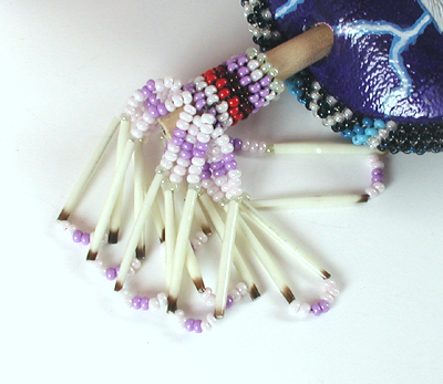 Authentic Native American hand painted Stick Barrette by Pine Ridge Lakota artisan