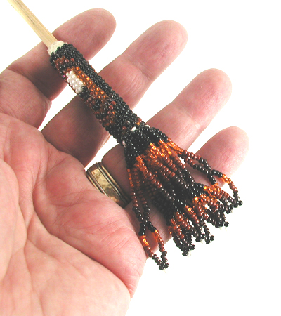 Authentic Native American Hand Beaded Hair Stick by Pine Ridge Lakota artisan