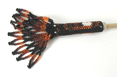 Authentic Native American Hand Beaded Hair Stick by Pine Ridge Lakota artisan