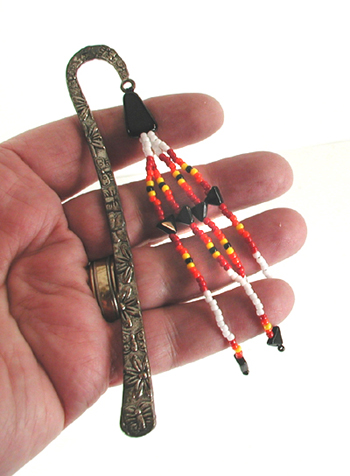 Authentic Native American Hand Beaded Hair Stick by Pine Ridge Lakota artisan