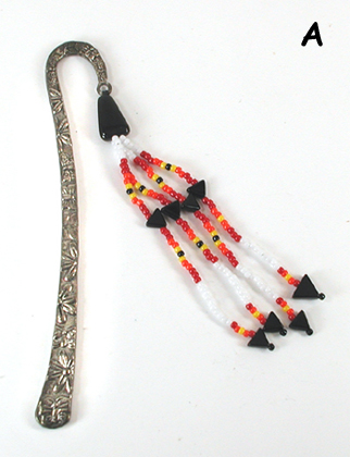 Authentic Native American Hand Beaded Hair Stick ornament by Pine Ridge Lakota artisan Anita Brown