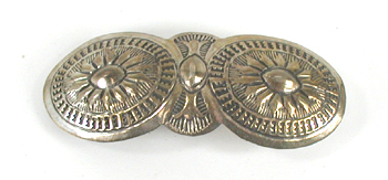 stamped sterling silver repousse barrette
