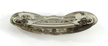 stamped sterling silver repousse barrette