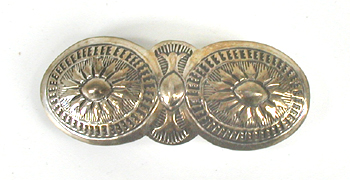 stamped sterling silver repousse barrette