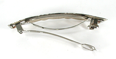 Authentic Native American sterling silver stamped repousse barrette by Navajo artist Arnold Blackgoat
