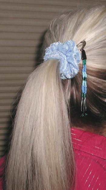 Authentic Native American Hand Beaded Hair Stick by Pine Ridge Lakota artisan