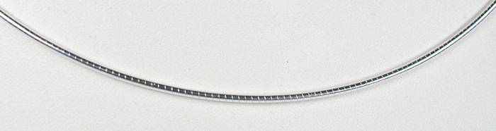 Sterling silver round omega cable made in Italy