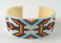 Authentic Native American Hand Beaded bracelet by Navajo Alyce Johnson