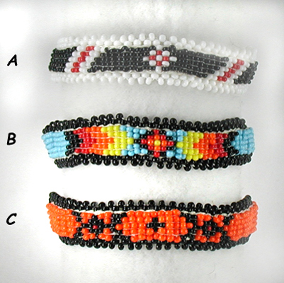 Authentic Native American Lakota Hand Beaded adjustable bracelets