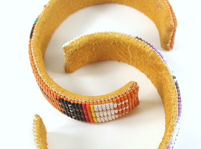 Authentic Native American Hand Beaded bracelet by Navajo Alyce Johnson