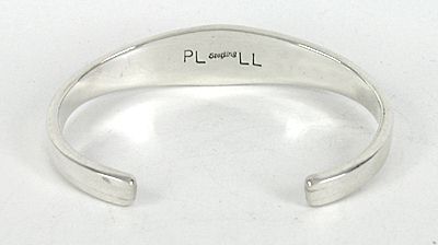 Authentic Native American Sterling Silver Turquoise and Opal Inlay Bracelet by Navajo Patrick and Laura Lincoln