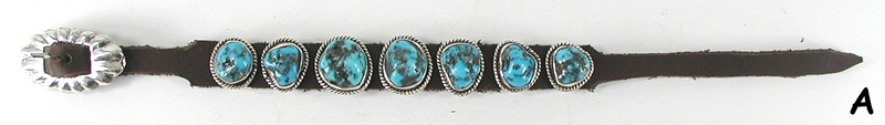 Sterling Silver turquoise concho bracelet