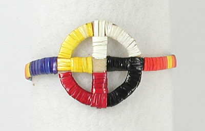 Authentic Native American quilled medicine wheel bracelet by Lakota artisan Tiny Pourier | fast shipping