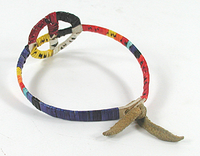 Authentic Native American quilled medicine wheel bracelet by Lakota artisan Tiny Pourier | fast shipping