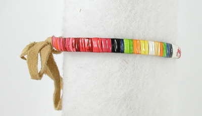 Authentic Native American quilled bracelet by Lakota artisan Tiny Pourier | fast shipping