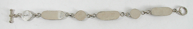 New Old Stock sterling silver and stone Inlay bracelet