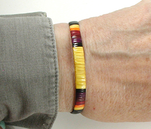 Authentic Native American handmade porcupine quill bracelets by Lakota artisan Ivan Knife.