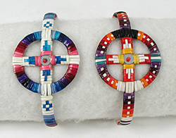 Authentic Native American handmade porcupine quill bracelets by Lakota artisan Evan Knife.