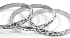 Hand made Native American Indian Jewelry; Navajo Sterling Silver bangle bracelet