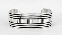 Native American Indian Jewelry Bruce Morgan Navajo Sterling Silver bracelet