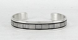 Native American Indian Jewelry Bruce Morgan Navajo Sterling Silver bracelet