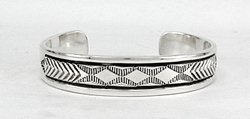 Native American Indian Jewelry Bruce Morgan Navajo Sterling Silver bracelet