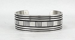 Native American Indian Jewelry Bruce Morgan Navajo Sterling Silver bracelet