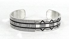Native American Indian Jewelry Bruce Morgan Navajo Sterling Silver bracelet