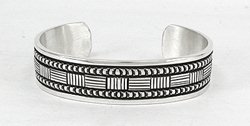 Native American Indian Jewelry Bruce Morgan Navajo Sterling Silver bracelet