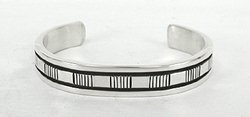 Native American Indian Jewelry Bruce Morgan Navajo Sterling Silver bracelet