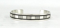 Native American Indian Jewelry Bruce Morgan Navajo Sterling Silver bracelet