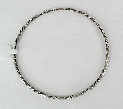 Native American Navajo sterling silver twist bangle bracelet