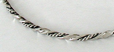 Native American Navajo sterling silver twist bangle bracelet