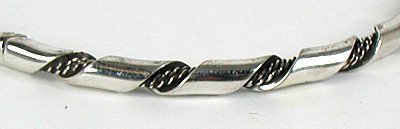 sterling silver twist bangle bracelet