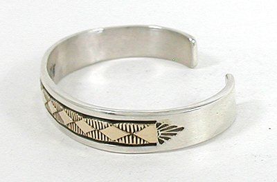 Authentic Native American Sterling Silver bracelet by Navajo Bruce Morgan