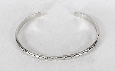 Authentic Native American sterling silver bracelet by Navajo Guy K. Williams