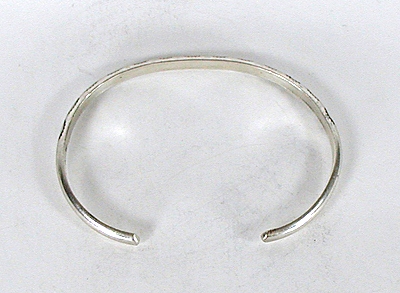 Authentic Native American sterling silver bracelet by Navajo Guy K. Williamst