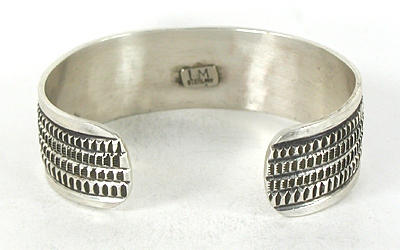 Leonard Maloney Navajo sterling silver bracelet size 7 1/4 NBS541