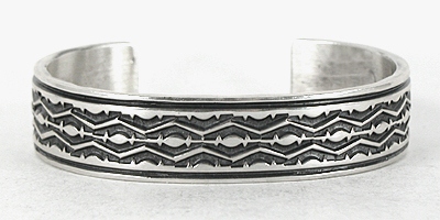 Authentic Native American sterling silver bracelet by Navajo Sunshine Reeves