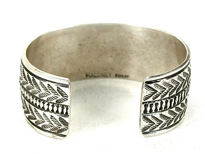 Authentic Native American sterling silver bracelet by Navajo Freddie Maloney