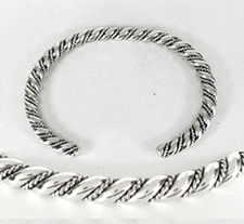 Authentic Sterling Silver Navajo Classic Horse Whisperer Twist Bracelets by Benny and Elaine Tahe