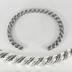 Authentic Sterling Silver Navajo Classic Horse Whisperer Twist Bracelets by Benny and Elaine Tahe