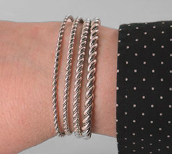 Authentic Native American sterling silver twist bracelets Horse Whisperer style