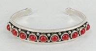 Navajo coral  bracelet
