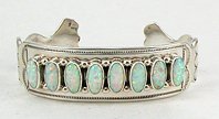 Navajo Sterling Silver opal bracelet