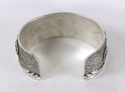 Authentic Native American sterling silver Turquoise Kokopelli Bracelet by Navajo Lester Craig
