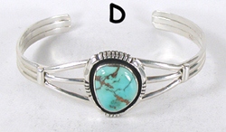 Authentic Native American sterling silver Royston Turquoise bracelet by Navajo Eric Delgarito