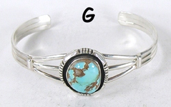 Authentic Native American sterling silver Royston Turquoise bracelet by Navajo Eric Delgarito